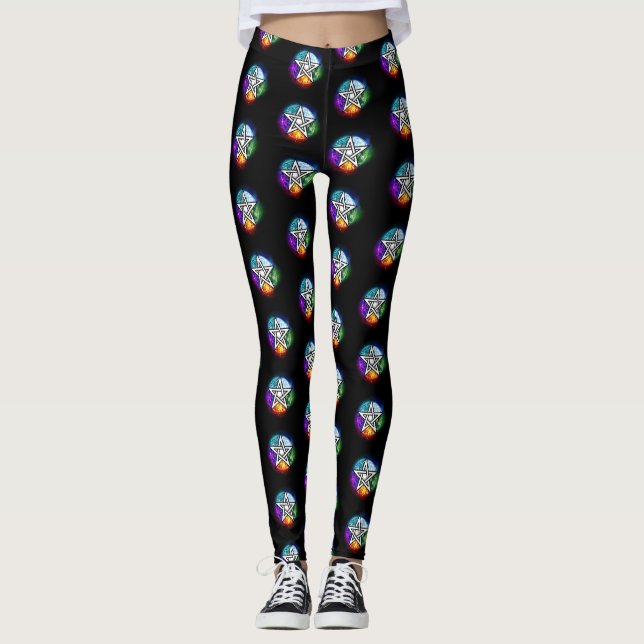 Leggings Wiccan pentagram (Anverso)