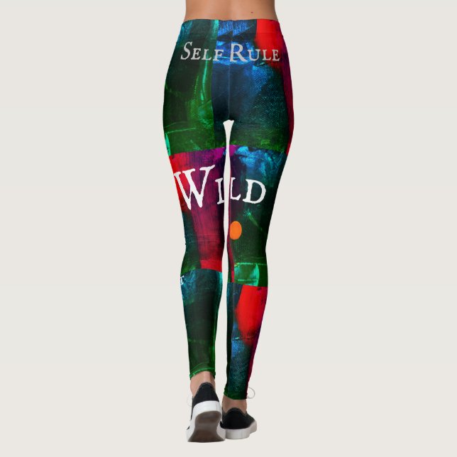 Leggings Wild Street Art Urban Red Blue Green Fashion (Reverso)