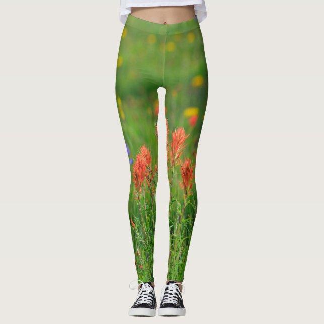 Leggings Wildflowers de la brocha india (Anverso)