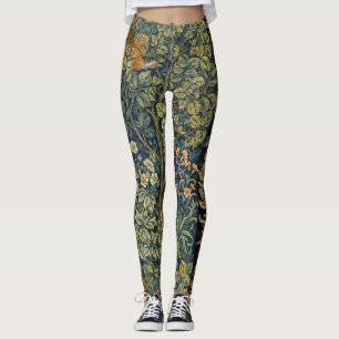 Leggings William Morris - Árbol de pájaro faisán botánico