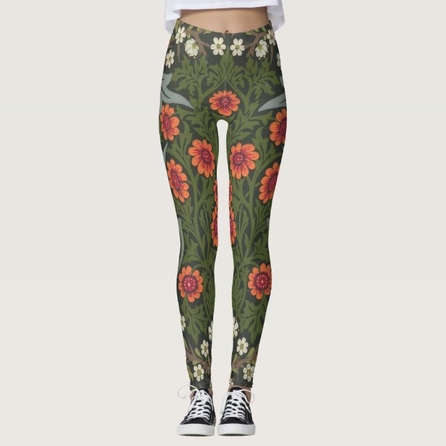 Leggings William Morris Blackthorn Garden Flower Classic (Anverso)
