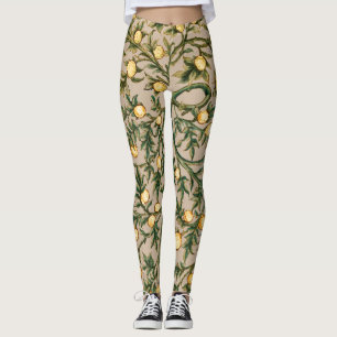 Leggings William Morris Floral Fruit Garden Flower Classic