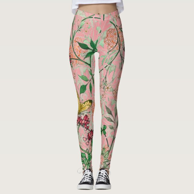 Leggings William Morris FLORES Y BOMBARDEAS (Anverso)