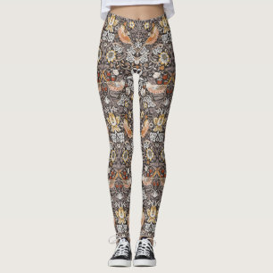 Leggings William Morris Fruta Robada Carbón Ocre