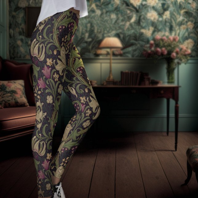 Leggings William Morris Golden Lily Art Nouveau Floral (Subido por el creador)