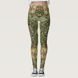 Leggings William Morris Honeysuckle Amarillo Verde