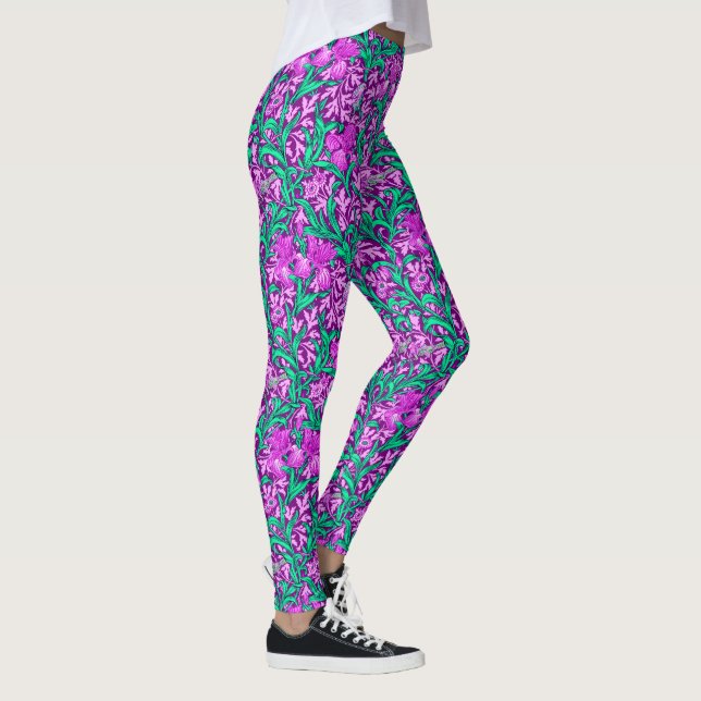 Leggings William Morris Irises, Ametista púrpura (Derecha)
