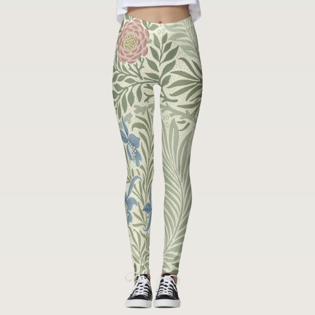 Leggings William Morris Larkspur Fondo de escritorio Floral (Anverso)