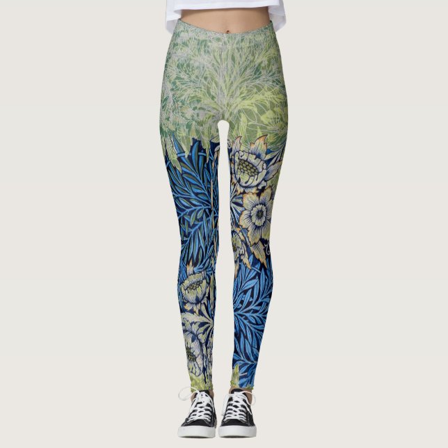 Leggings William Morris Leggles VERDES Y AZULES (Anverso)