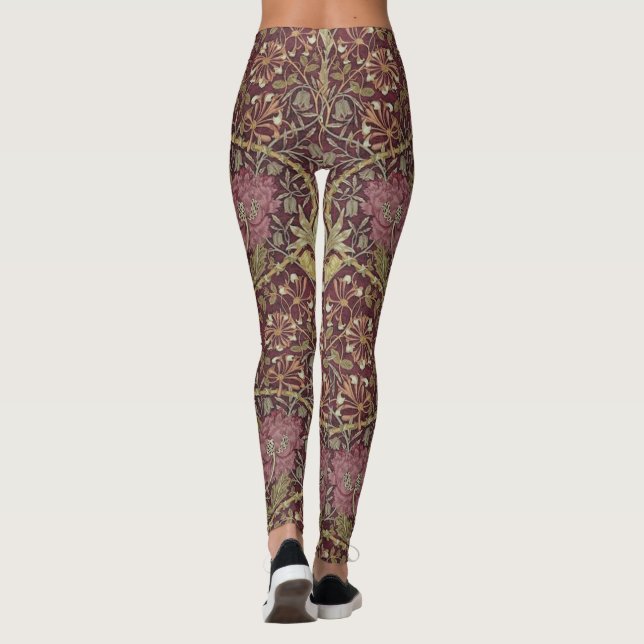 Leggings William Morris, madreselva, floral. modelo, arte (Reverso)