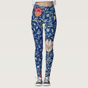 Leggings William Morris Medway Blue Floral