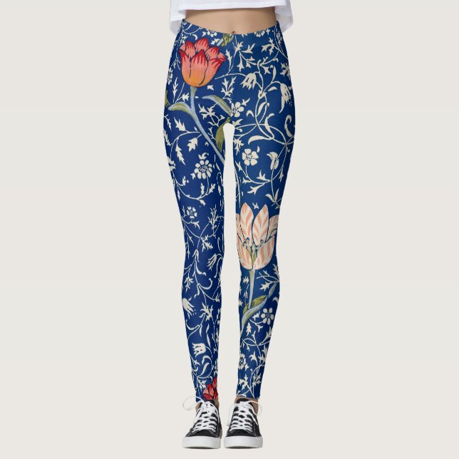 Leggings William Morris Medway Blue Floral (Anverso)
