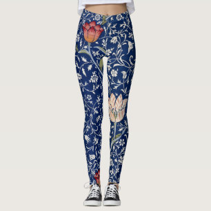 Leggings William Morris Medway Blue Floral