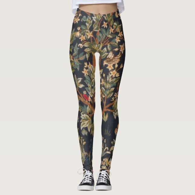 Leggings William Morris - Original De Árbol De Vida (Anverso)
