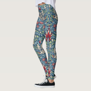 Leggings William Morris Snakeshead Fritillary Floral Design