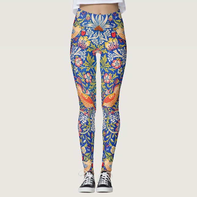 Leggings William Morris Strawberry ladrón famoso cuadro (Anverso)