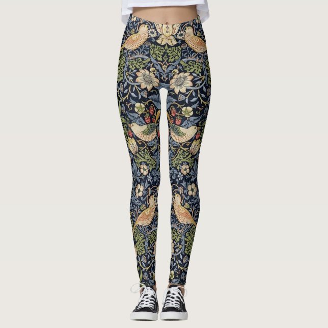 Leggings William Morris Strawberry Thief (Anverso)