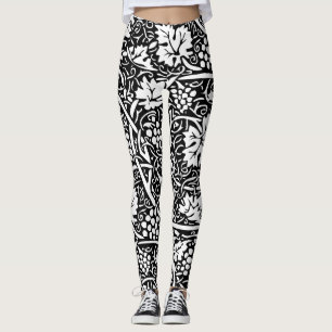 Leggings William Morris Vino blanco negro de uva