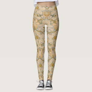 Leggings William Morris - Vintage Foliage & Floral Pattern
