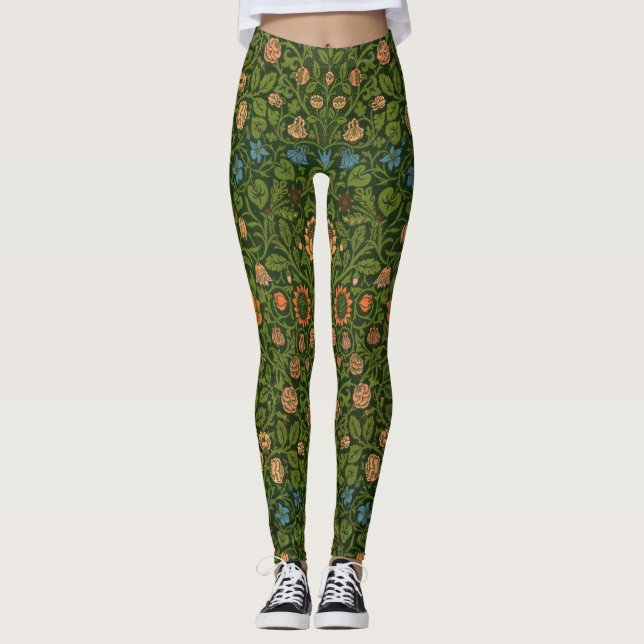 Leggings William Morris Violet y la alfombra de arte de la  (Anverso)
