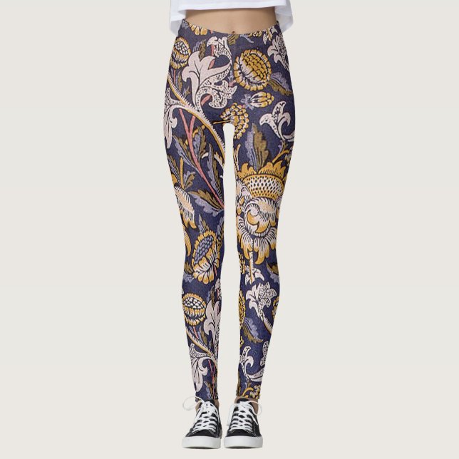 Leggings William Morris Wey Floral Wallpaper (Anverso)