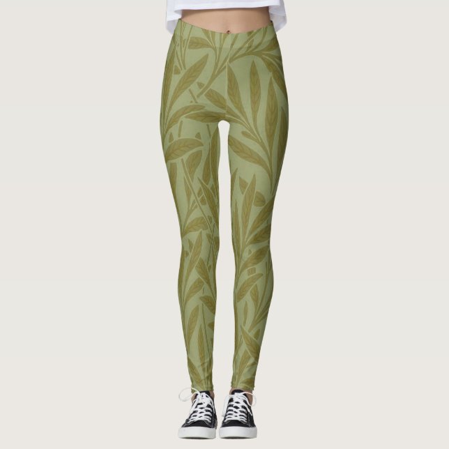 Leggings William Morris Willow Antiguo Arte de Vino de Hoja (Anverso)