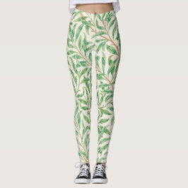 Leggings William Morris Willow Bough Verdor vintage