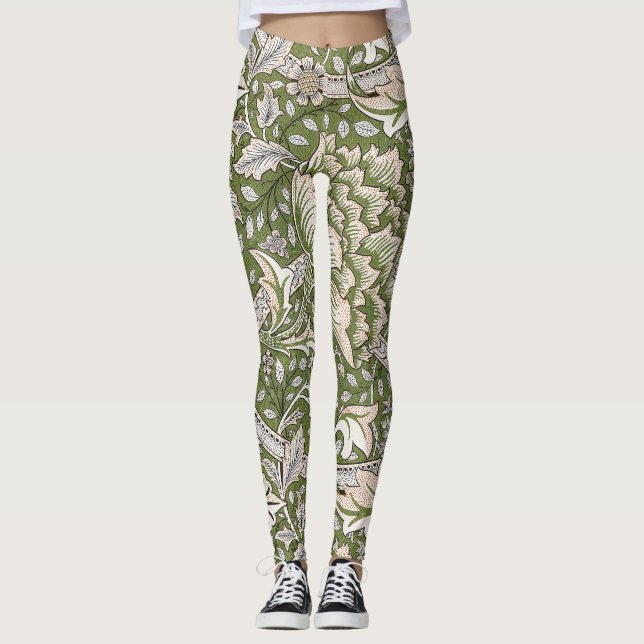 Leggings William Morris Windrush floral clásico (Anverso)