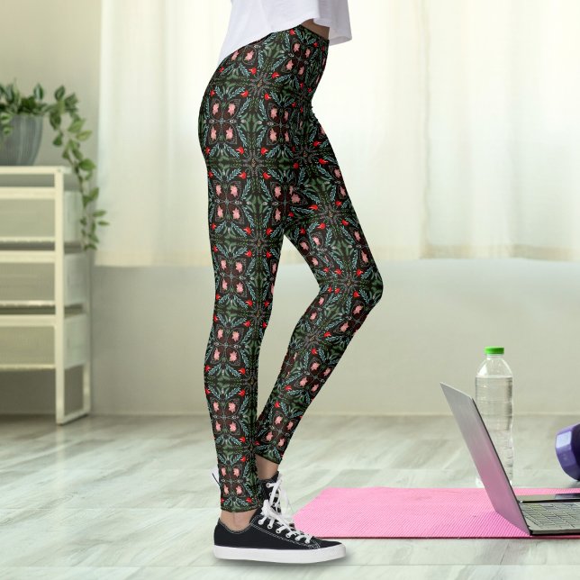 Leggings Winters Snowflakes, Poinsettias, Cardinales (Subido por el creador)