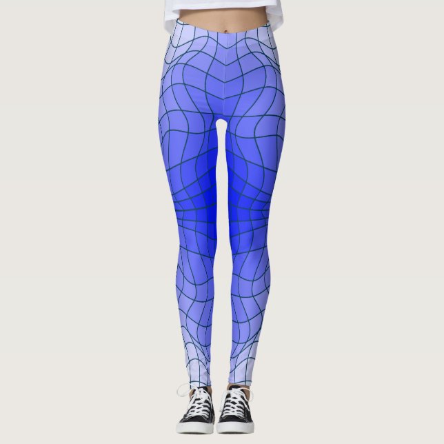 Leggings Wireframe de distorsión.C01.GBluex4.NBG (Anverso)