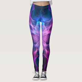 Leggings Wisps etéreos: Azul y arte kirano malauve