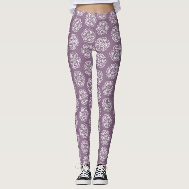 Leggings Wisteria Mandala (Anverso)
