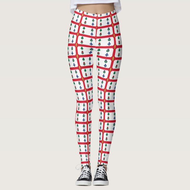 Leggings with flag of Montreal, Canada (Anverso)