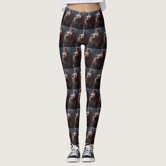 Leggings Wolfhound Con Navidades festivos de Santa Claus (Anverso)