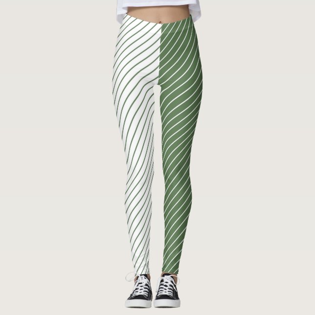 Leggings Women - Forest Green Pattern (Anverso)