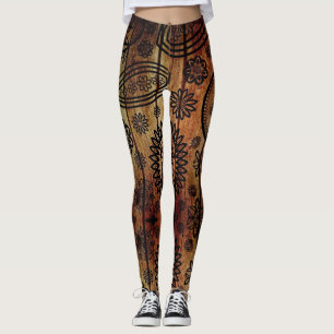 Leggings Wood Henna Tattoo - Power yoga Ir