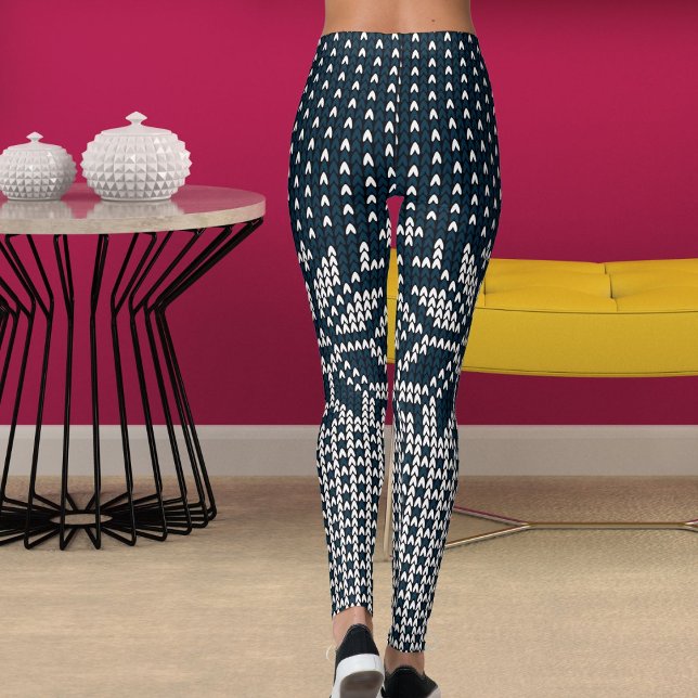 Leggings Wool Knitted Christmas And New Year Flower Pattern (Subido por el creador)