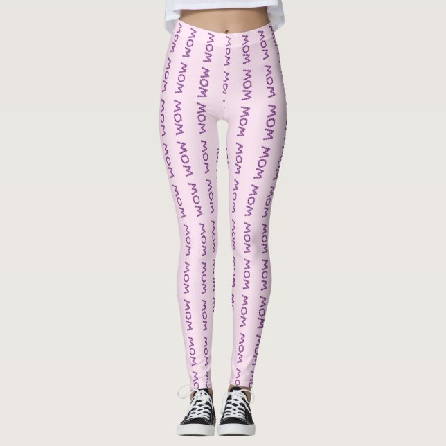 Leggings WOW MOM Cheful Pink Cute (Anverso)