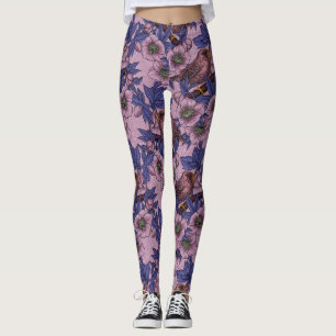 Leggings Wren y hellebore, rosa y violeta