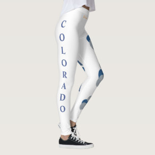 Leggings Wt. Flor del Estado de Colorado Flor Flor Blue Col