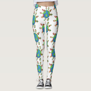 Leggings xmas santa claus elves
