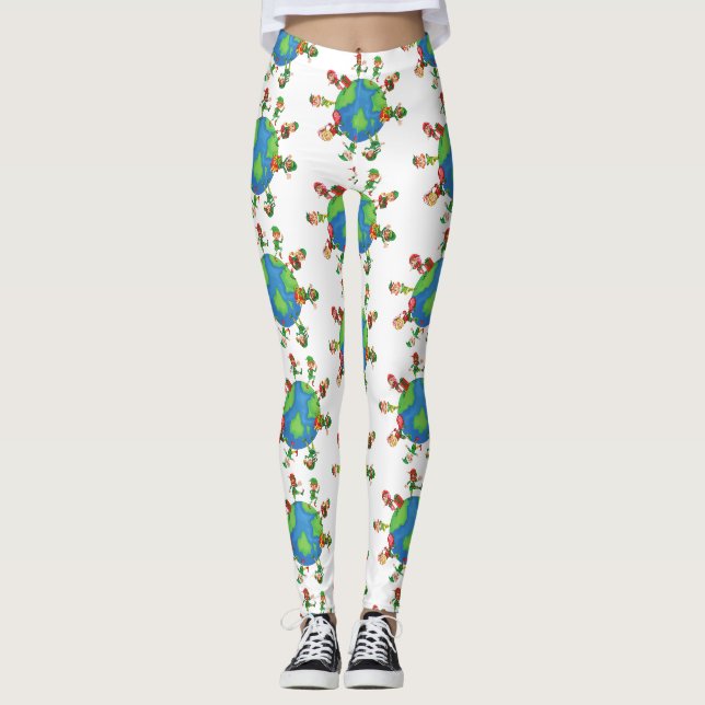 Leggings xmas santa claus elves (Anverso)