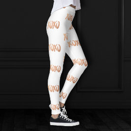 Leggings XOXO Rosa Gold | Pincel de cobre moderno