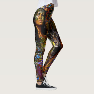Leggings "Yaraquim" Jaguar Blossom - Mujeres En La Amazonía