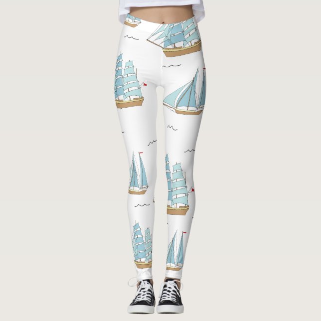 Leggings Yates de verano con velero (Anverso)