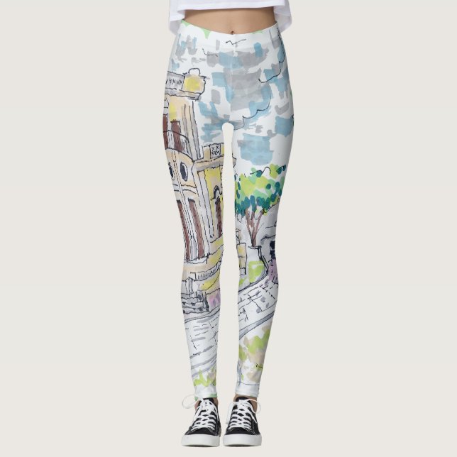 Leggings Yellow Historic Villa (Anverso)