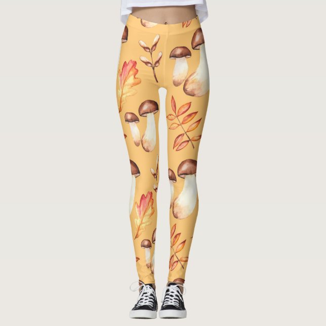 Leggings Yellow Mushroom Garden (Anverso)