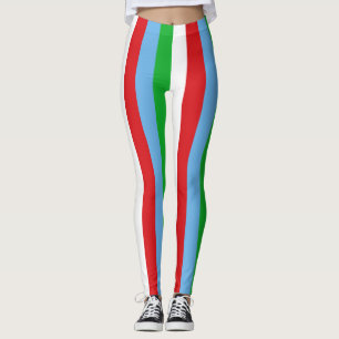 Leggings Yibuti Colores de bandera nacionales con rayas ver