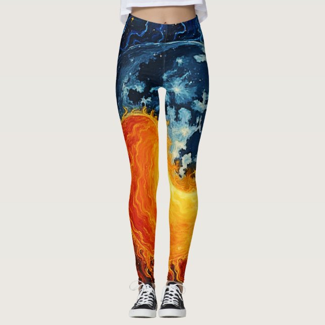 Leggings Yin Yang Art Celestial (Anverso)