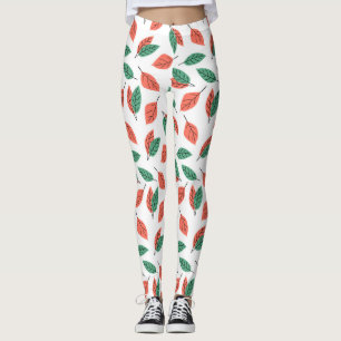 Leggings Yoga de patrón de hoja tropical
